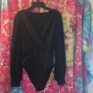 Black dressy long sleeve onesie